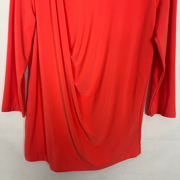 Vince Camuto Top Womens Large Career Office Business Casual Tomato Girl Colorful - Picture 4 of 9